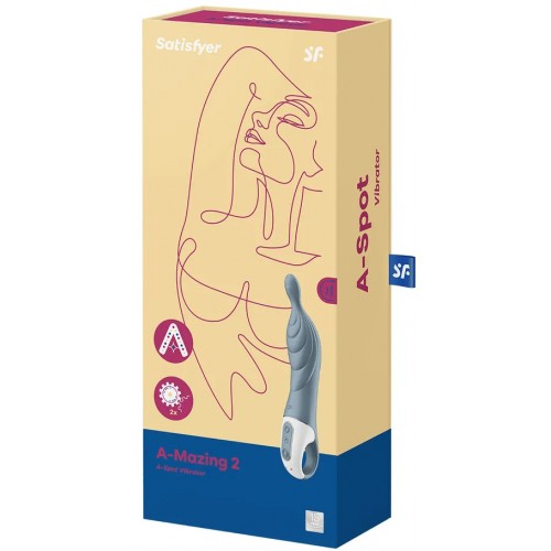 Универсальный вибратор с точечным стимулятором Satisfyer A-Mazing 2 серый