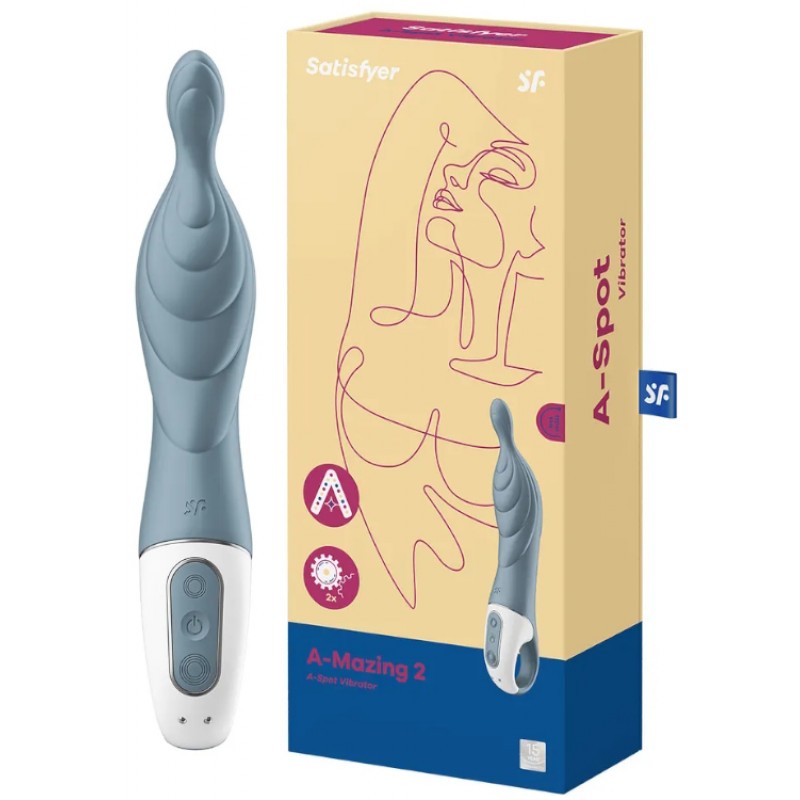 Универсальный вибратор с точечным стимулятором Satisfyer A-Mazing 2 серый