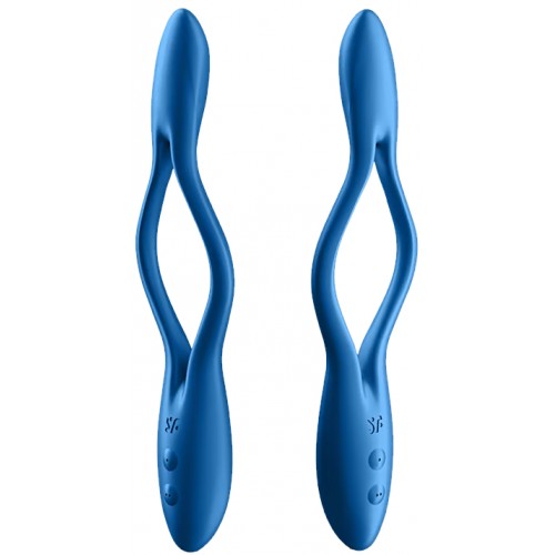 Многофункциональный вибратор для пар с гибкой основой Satisfyer Elastic Game голубой