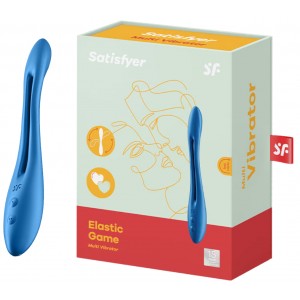 Многофункциональный вибратор для пар с гибкой основой Satisfyer Elastic Game голубой