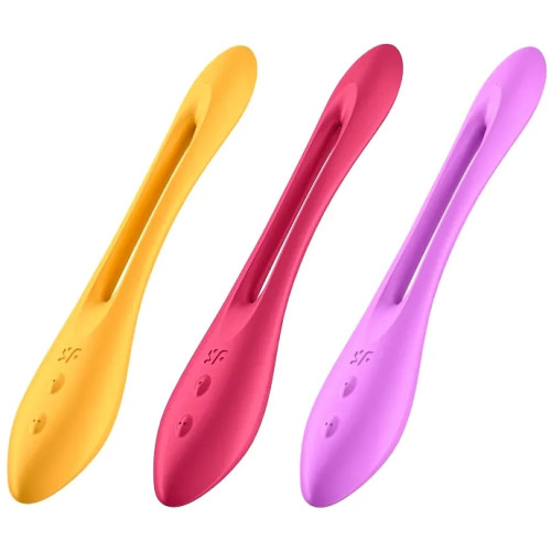 Многофункциональный вибратор для пар с гибкой основой Satisfyer Elastic Joy Dark Yellow
