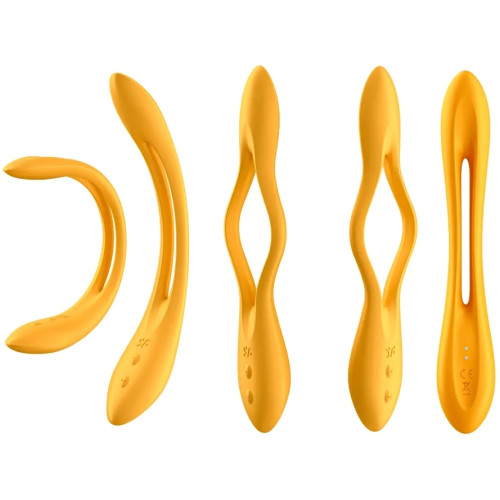Многофункциональный вибратор для пар с гибкой основой Satisfyer Elastic Joy Dark Yellow