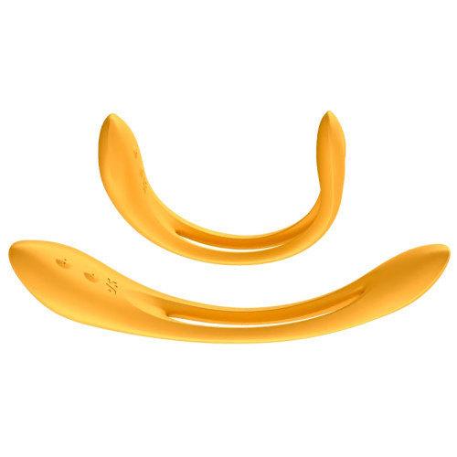 Многофункциональный вибратор для пар с гибкой основой Satisfyer Elastic Joy Dark Yellow