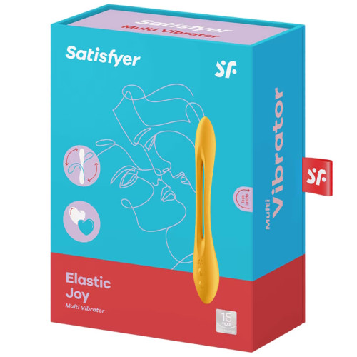 Многофункциональный вибратор для пар с гибкой основой Satisfyer Elastic Joy Dark Yellow