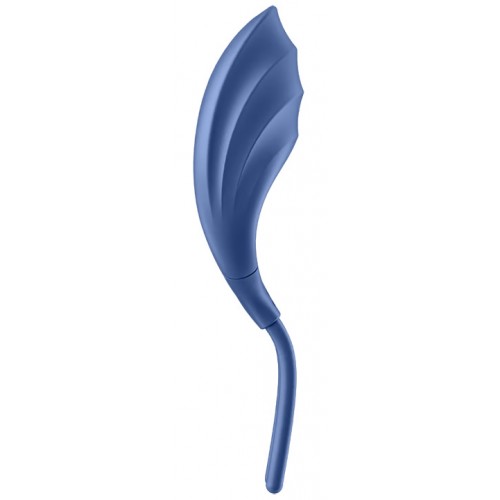 Эрекционное кольцо-лассо с вибрацией Satisfyer Swordsman синего цвета