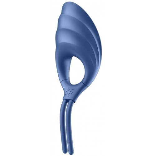 Эрекционное кольцо-лассо с вибрацией Satisfyer Swordsman синего цвета