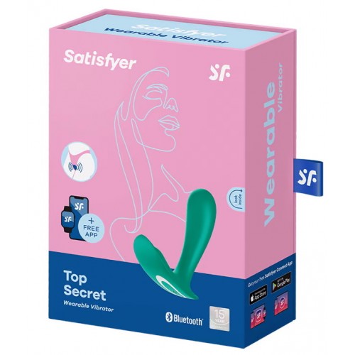 Вагинальный смарт-стимулятор для ношения Satisfyer Top Secret зеленый
