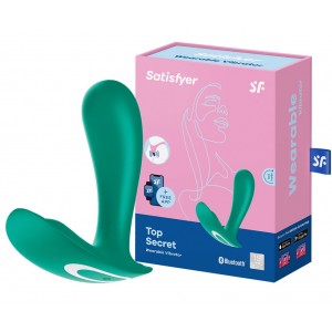 Вагинальный смарт-стимулятор для ношения Satisfyer Top Secret зеленый