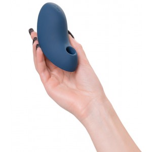 МЯГКАЯ ВАКУУМНАЯ УПАКОВКА Вакуумно-волновой стимулятор клитора с вибрацией Satisfyer Vulva Lover 2 синий (иной угол)