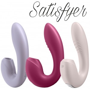 Смарт-вибратор с вакуумно-волновым стимулятором клитора Satisfyer Sunray бежевый (иной угол)