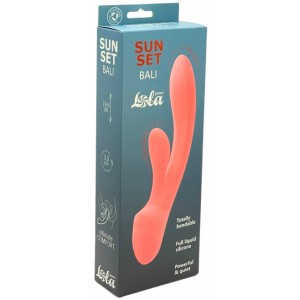 Перезаряжаемый вибратор с клиторальным стимулятором Bali Sunset (иной угол)