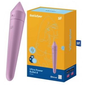 Универсальный смарт-стимулятор Satisfyer Ultra Power Bullet 8 лиловый ДЕФОРМИРОВАННАЯ УПАКОВКА
