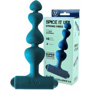 Анальная цепочка с перезаряжаемой вибропулей Spice it Up Excellence