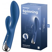 Вибратор для точки G с клиторальным стимулятором и ротацией Satisfyer Spinning Rabbit 1 Blue