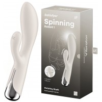 Вибратор для точки G с клиторальным стимулятором и ротацией Satisfyer Spinning Rabbit 1 Beige