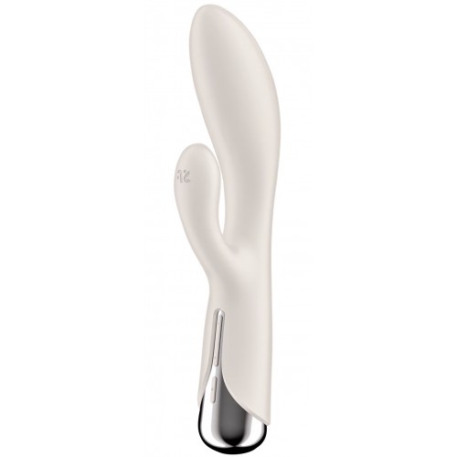 Вибратор для точки G с клиторальным стимулятором и ротацией Satisfyer Spinning Rabbit 1 Beige