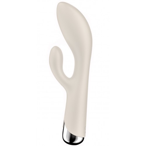 Вибратор для точки G с клиторальным стимулятором и ротацией Satisfyer Spinning Rabbit 1 Beige
