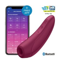 Мягкая вакуумная упаковка смарт-стимулятор клитора с вибрацией Satisfyer Curvy 1+ бордовый