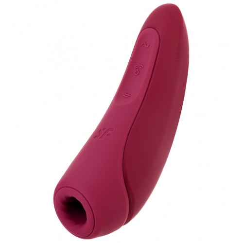 Мягкая вакуумная упаковка смарт-стимулятор клитора с вибрацией Satisfyer Curvy 1+ бордовый