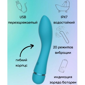 Перезаряжаемый вибратор для точки G Fantasy Whaley Blue (иной угол)