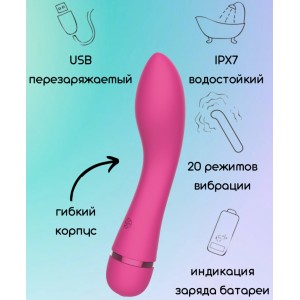 Перезаряжаемый вибратор для точки G Fantasy Whaley Pink (иной угол)