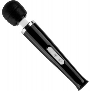 Мощный вибромассажер Love Magic Black (иной угол)