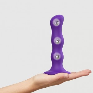 Фаллоимитатор Strap-On-Me Dildo Geisha Ball фиолетовый M 16,5 см (иной угол)