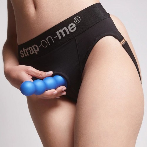 Фаллоимитатор Strap-On-Me Dildo Plug Balls синий L 16,5 см
