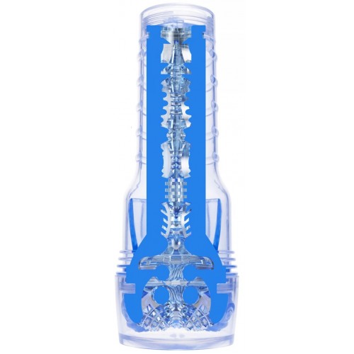 Прозрачный мастурбатор Голубой Лед Fleshlight Turbo Core