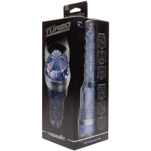 Прозрачный мастурбатор Голубой Лед Fleshlight Turbo Core (иной угол)