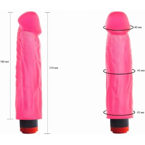 Реалистичный гелевый вибратор розовый 18 см (иной угол)