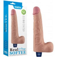 Классический вибратор с мошонкой Real Softee 26 см