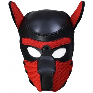 Фетиш-маска собаки Angry Dog M черно-красная (иной угол)