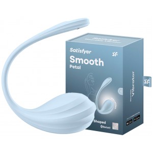 Мощный смарт-вибростимулятор Satisfyer Smooth Petal голубой