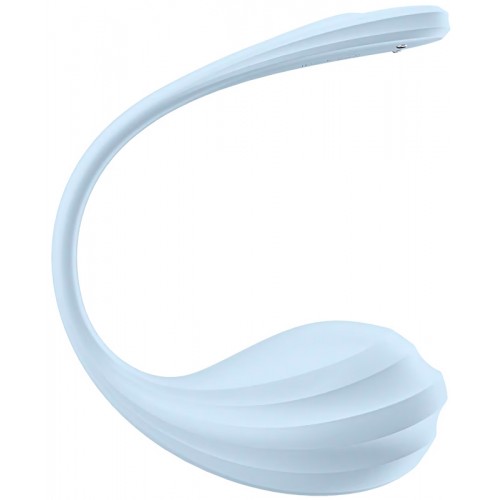 Мощный смарт-вибростимулятор Satisfyer Smooth Petal голубой