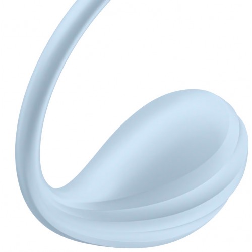 Мощный смарт-вибростимулятор Satisfyer Smooth Petal голубой
