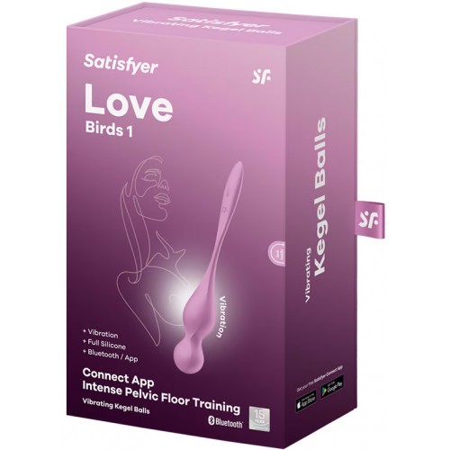 Вагинальные смарт-шарики с вибрацией Satisfyer Love Birds 1 розовые