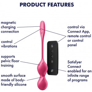 МЯГКАЯ ВАКУУМНАЯ УПАКОВКА Вагинальные смарт-шарики с вибрацией Satisfyer Love Birds 2 С ПУЛЬТОМ красные МЯГКАЯ ВАКУУМНАЯ УПАКОВКА Вагинальные смарт-шарики с вибрацией Satisfyer Love Birds 2 С ПУЛЬТОМ красные (иной угол)