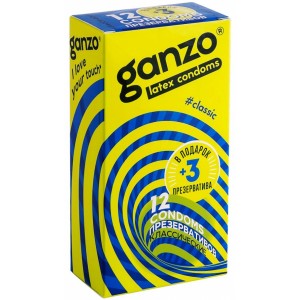 Презервативы Ganzo №15 Classic классические с обильной смазкой
