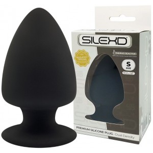 Анальная втулка с эффектом памяти SilexD Premium Silicone Plug S черная