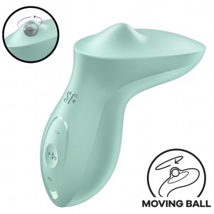 Клиторальный вибростимулятор Satisfyer Exciterrr мятный (иной угол)