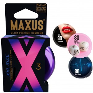 Презервативы гладкие увеличенные Maxus XXL X-Edition №3