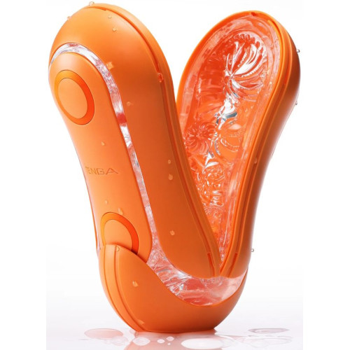 Футуристичный мастурбатор Tenga Flip ORB Sunset оранжевый