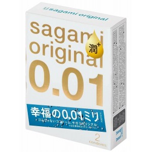 Полиуретановые презервативы Sagami Original 0,01 Extra Lub 2 шт