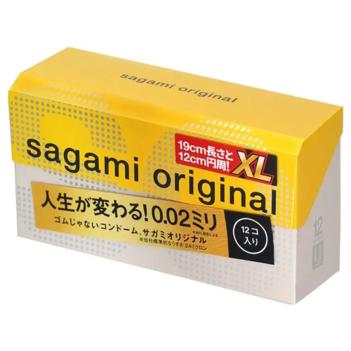 Полиуретановые презервативы Sagami Original 0,02 XL-size 12 шт