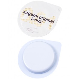 Полиуретановые презервативы Sagami Original 0,01 L-size 2 шт (иной угол)
