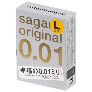 Полиуретановые презервативы Sagami Original 0,01 L-size 2 шт