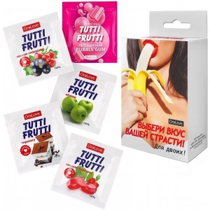 Набор оральных лубрикантов Tutti-Frutti ассорти 5 шт