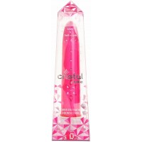 Вибратор лиловый со стразами Cristal 6x Vibe Rose 18 см
