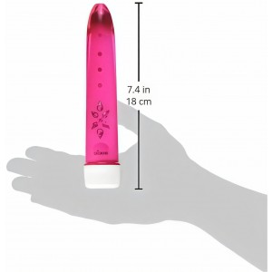 Вибратор лиловый со стразами Cristal 6x Vibe Rose 18 см (иной угол)